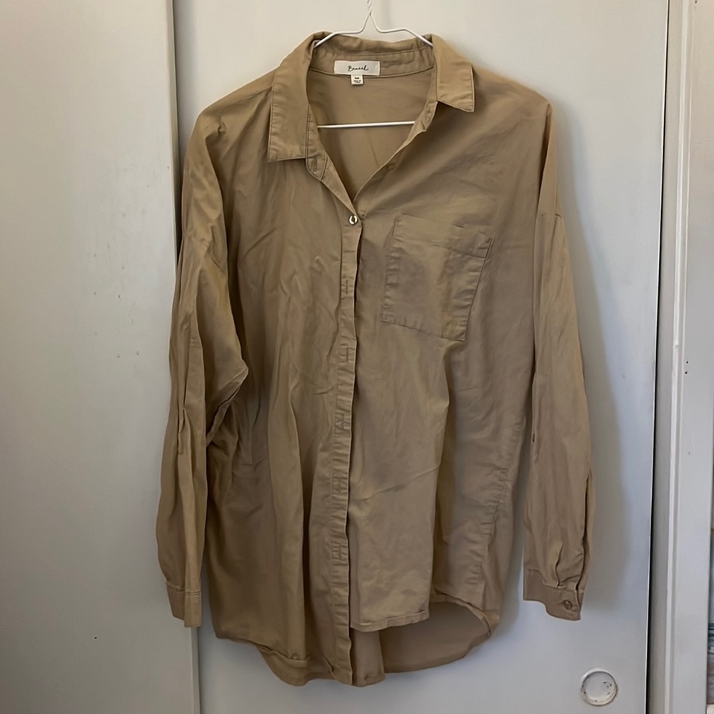 Tan Button Down